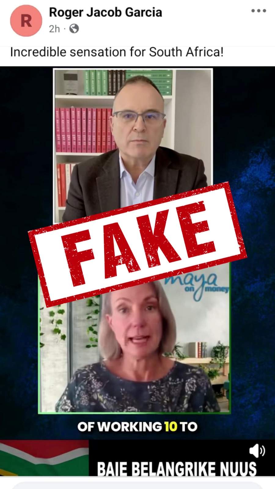 AI Deepfake Investment Scam featuring Maya Fisher-French and Bruce Whitfield